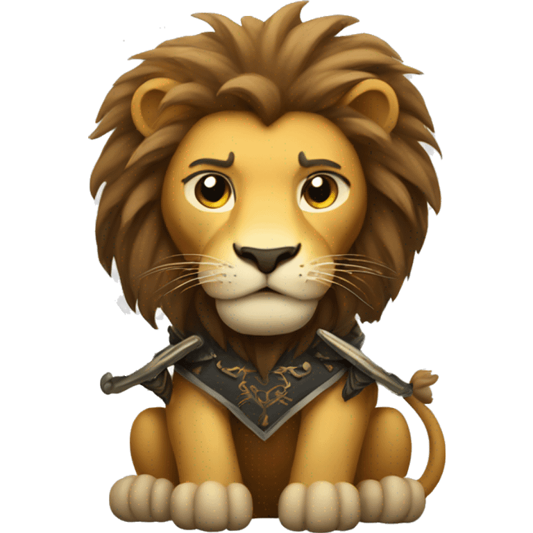 Lion with swords emoji