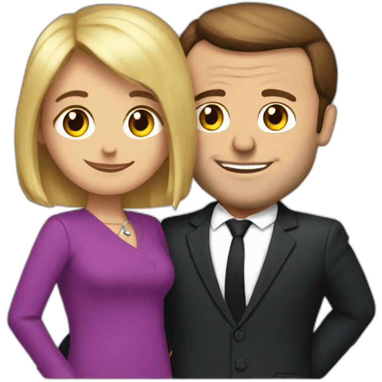 Macron qui embrasse Brigitte  emoji