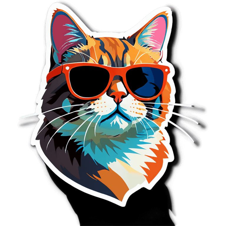 Cat with sunglasses emoji