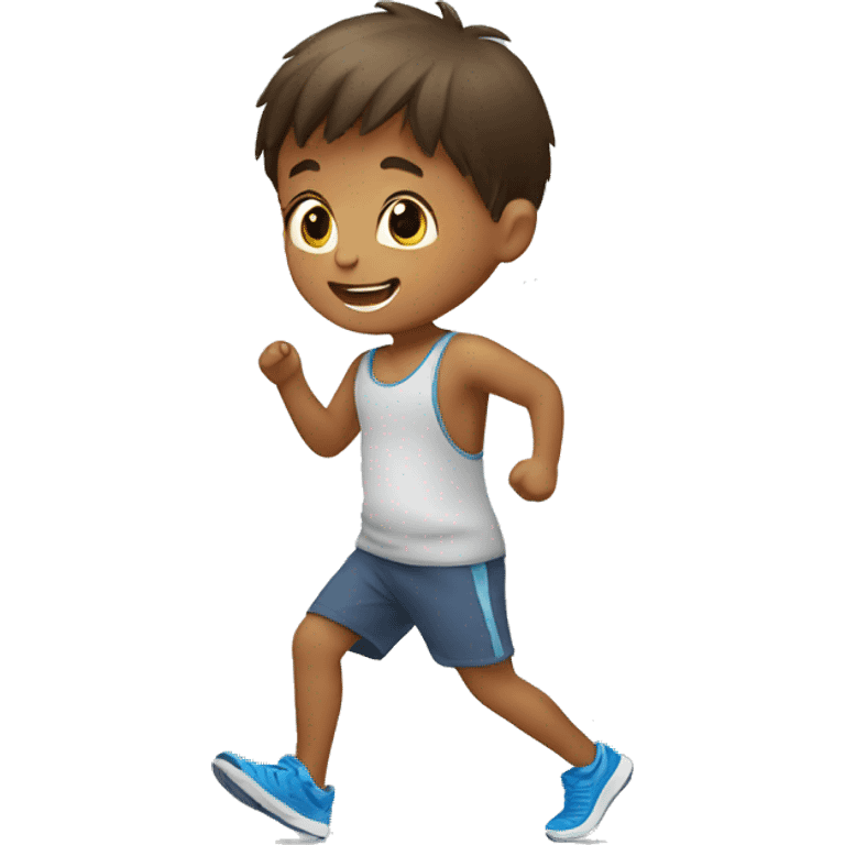 child doing morning exercises  emoji