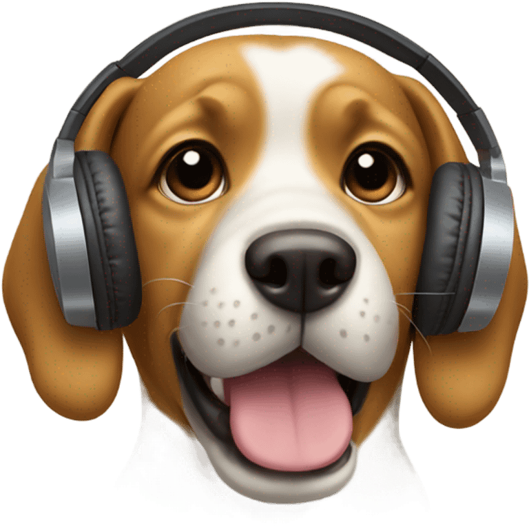 dog with headphones emoji