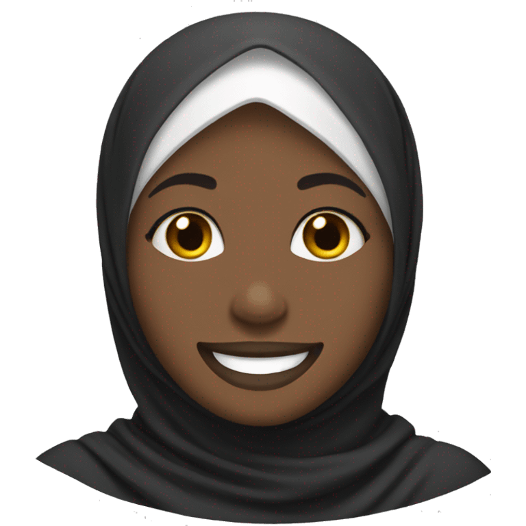 Black Hijabi laughing with tears emoji