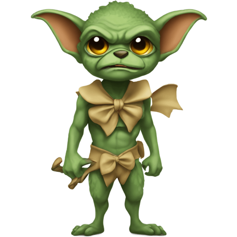 Gremlin with bow emoji