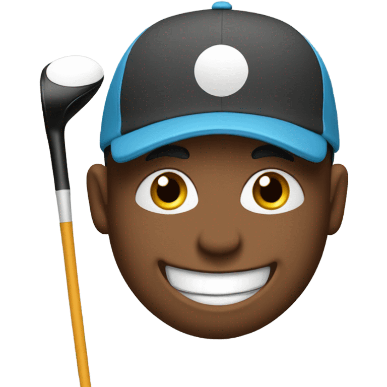 Excited golfer in hat emoji