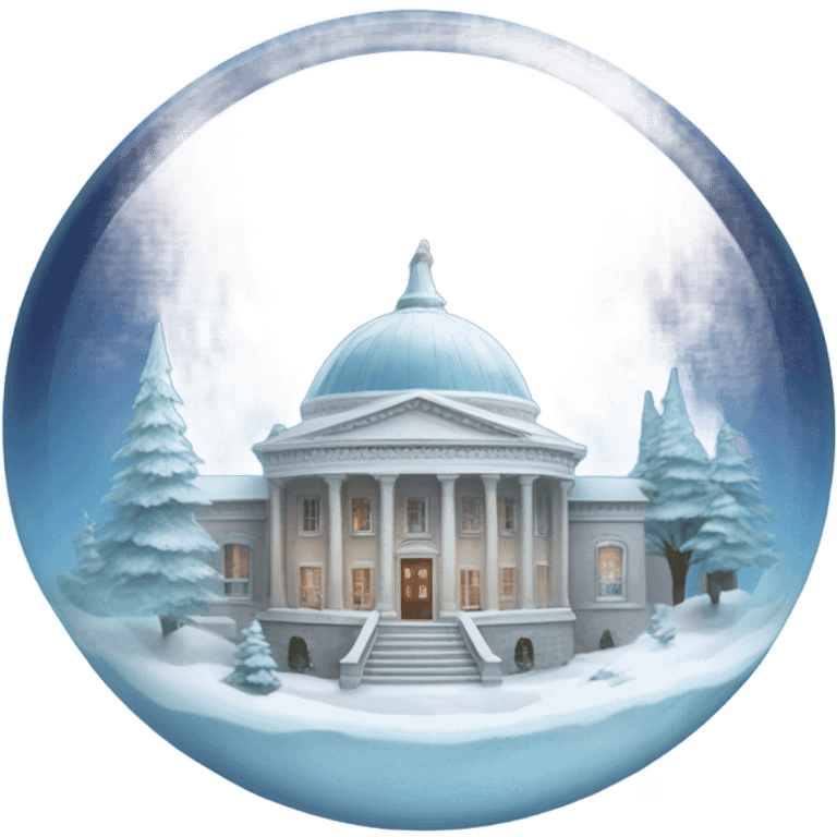 Semi circular glass dome with January inside very pretty emoji