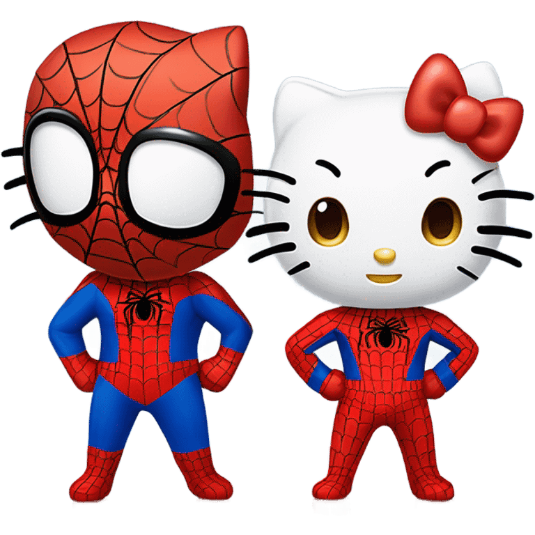 Hellokitty with spiderman emoji