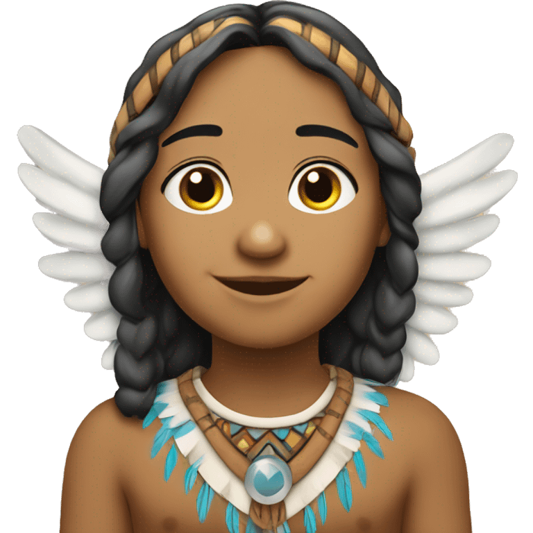 Native American Angel saying thank you emoji