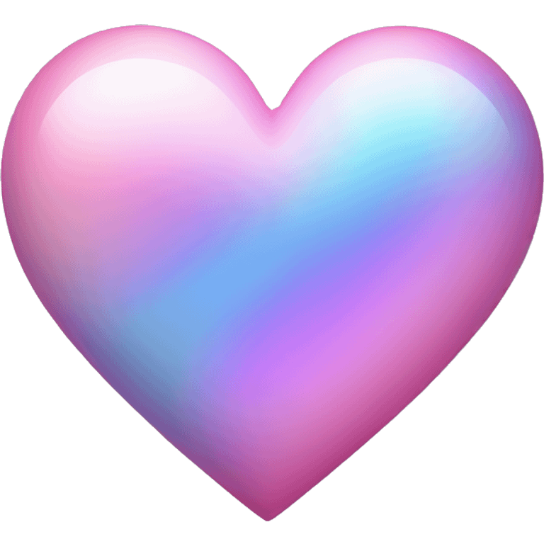 Pink and Blue iridescent heart  emoji