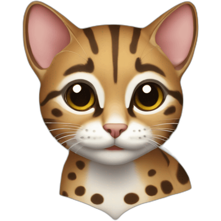 Rusty spotted cat emoji