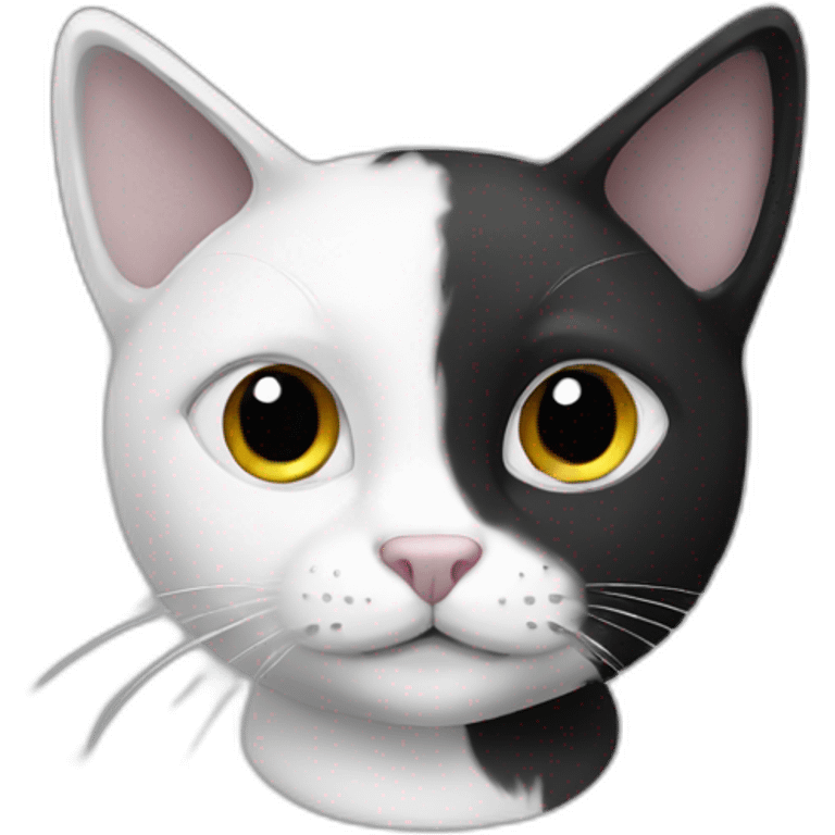 Cat black and White emoji