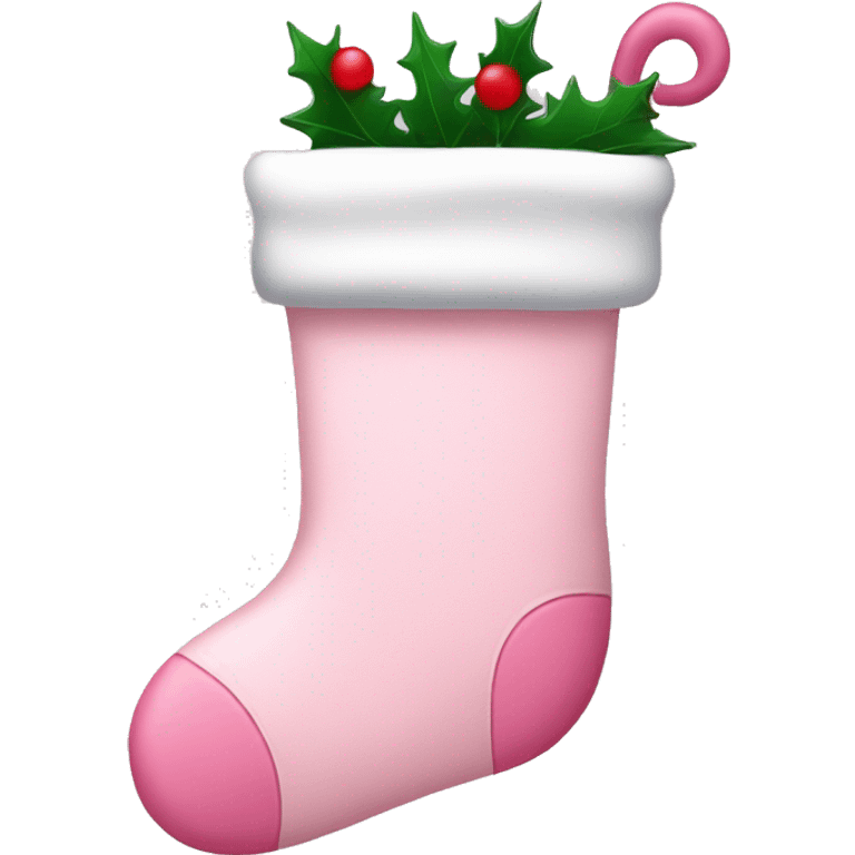  light pink Christmas stocking emoji