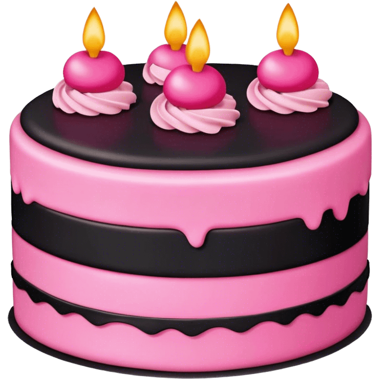 black pink cake emoji