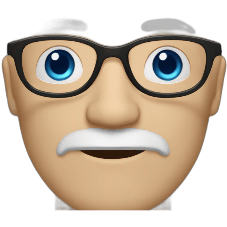 bald spanish white man with blue eyes and a beard around 50yo with glasses on the forehead emoji