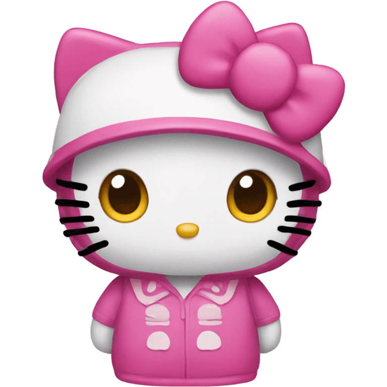 Hello kitty with pink color emoji