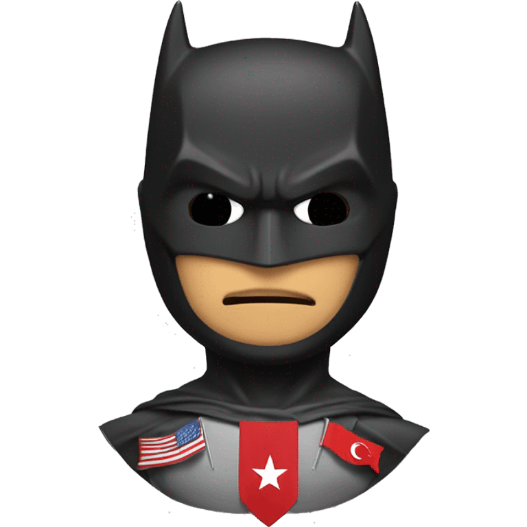 Batman with turkiye flag emoji