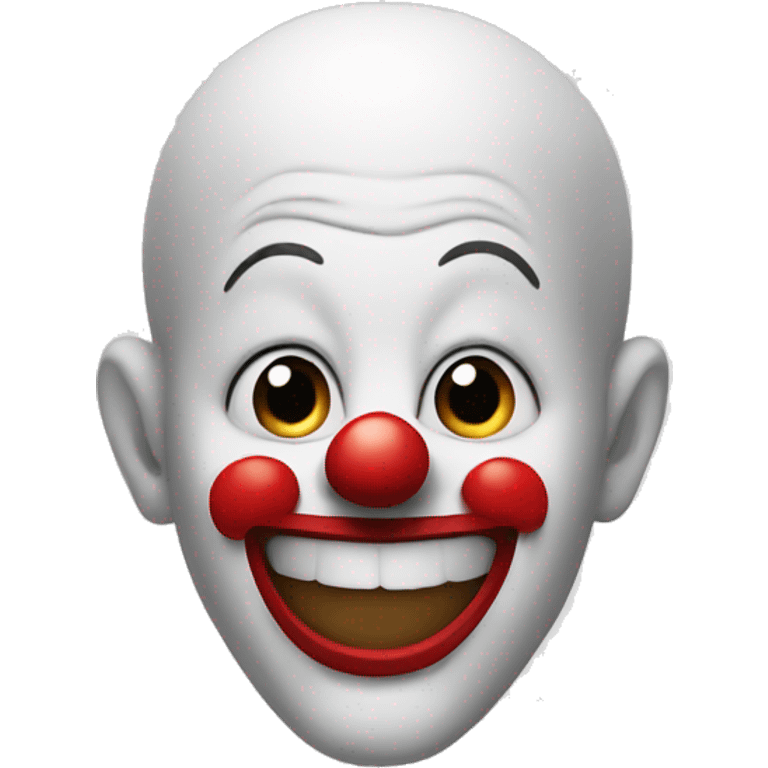 Clown reveal face emoji