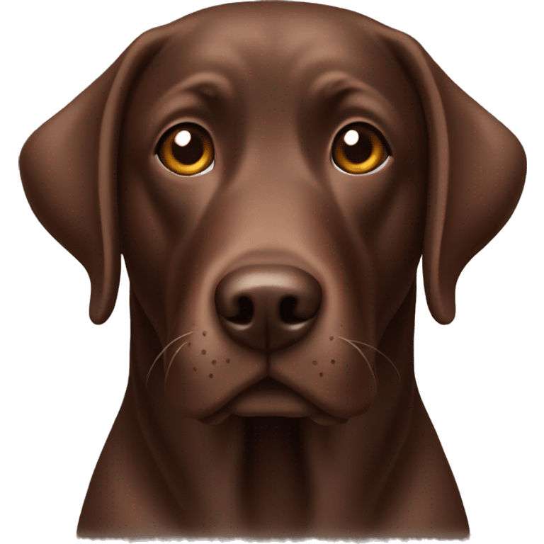 Chocolate lab dog  emoji