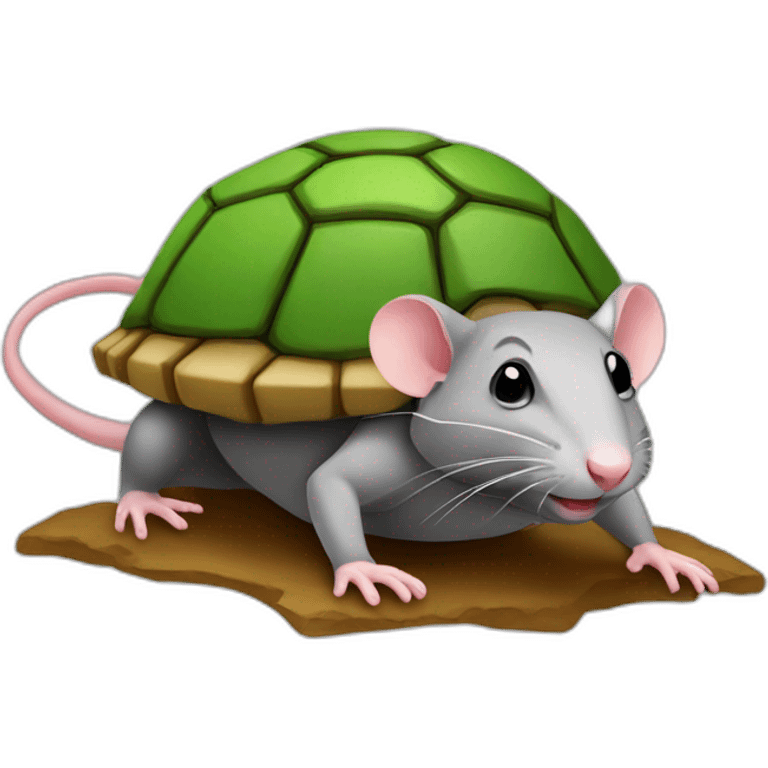 Rat sur tortue emoji