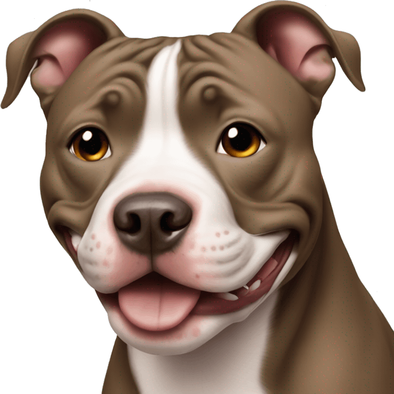 Pitbull smiling  emoji