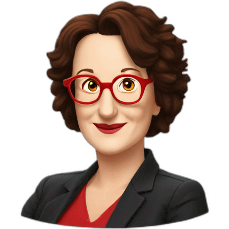 Anne roumanoff lunettes rouges emoji