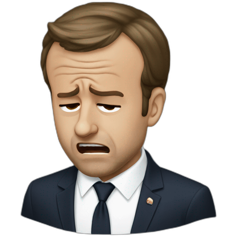 Emmanuel macron crying emoji