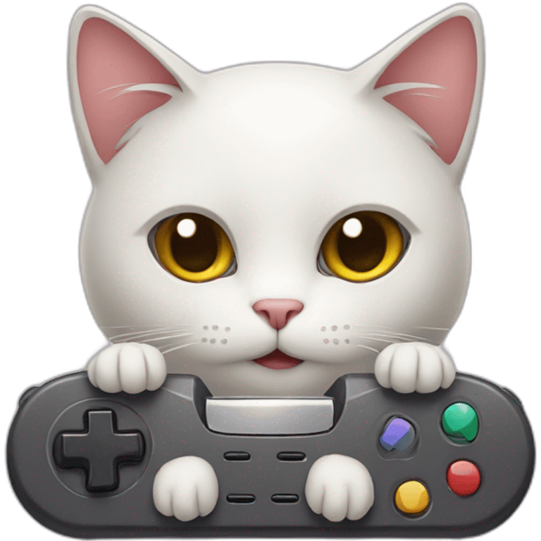 Cat with console emoji