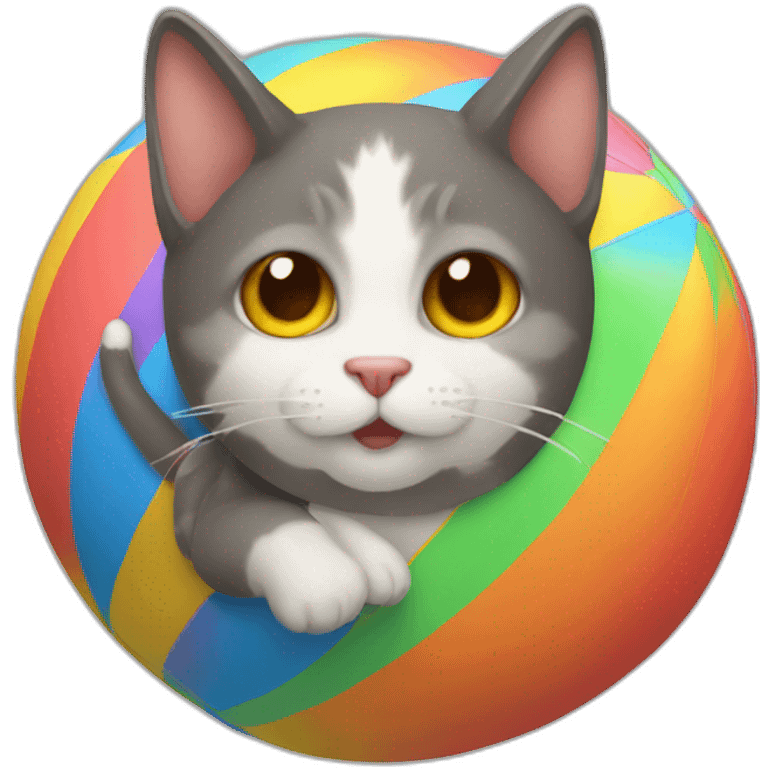 Beachball-bat-cat emoji