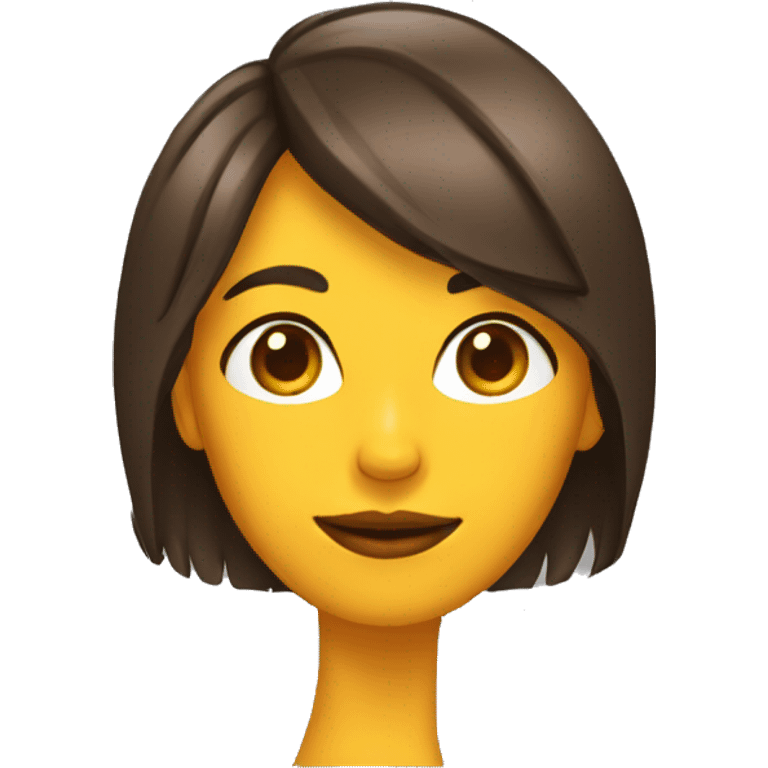 Chica con cara de sospecha emoji