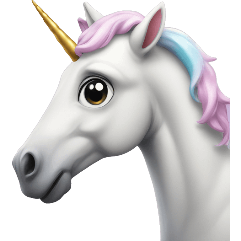 Unicorn blowing kiss emoji