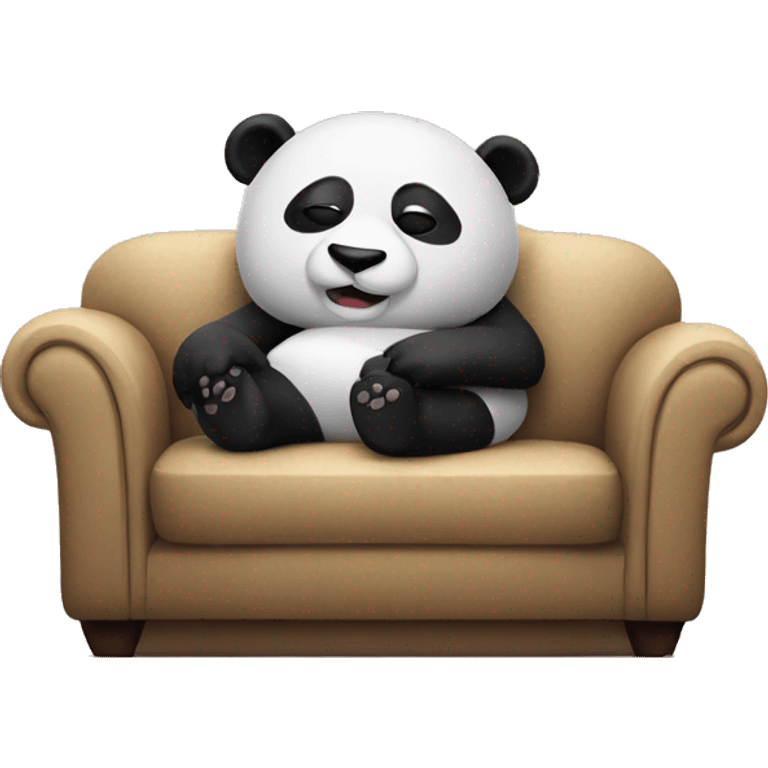 Panda lazy on couch emoji