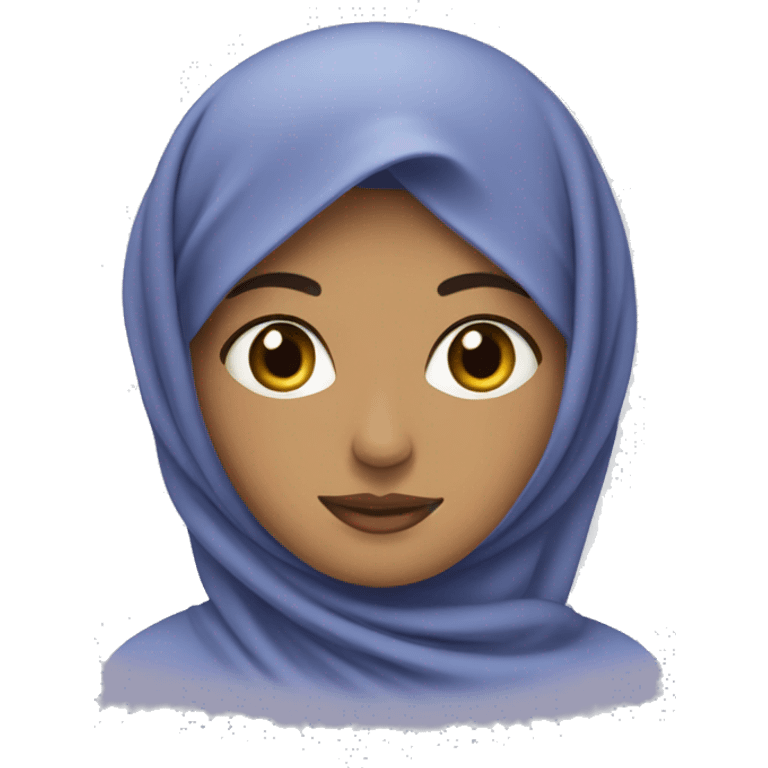 Arab Muslim woman with periwinkle emoji