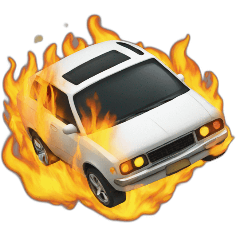 car on fire emoji