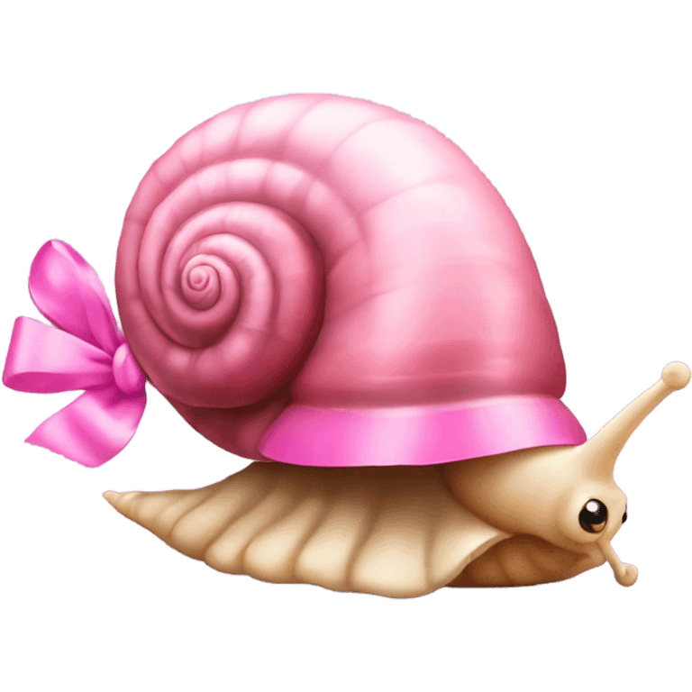 Snail with a pink bow  emoji