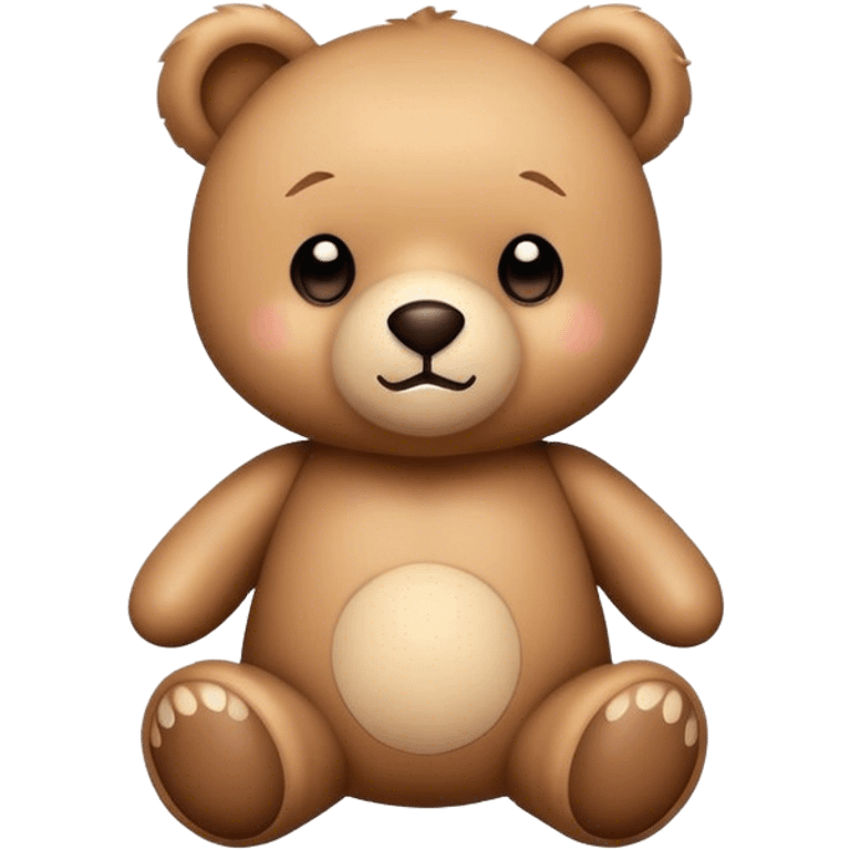 Teddy bear that looks cute and strong emoji