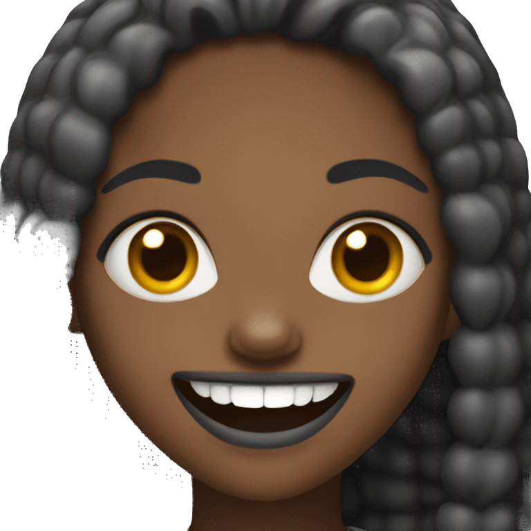 black girl with crooked teeth emoji