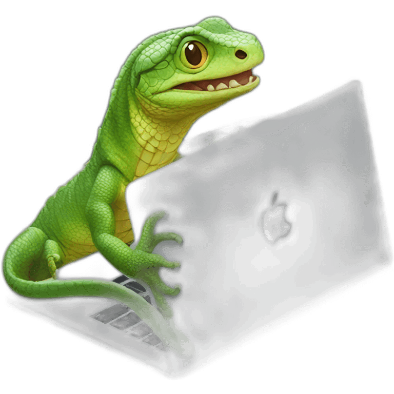 reptile-with-macbook emoji