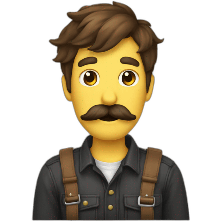 Homme moustachu qui tend la main emoji