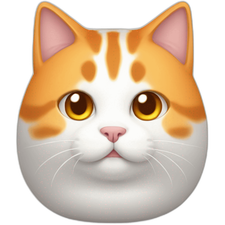 orange and white chubby cat which looks like a bell emoji