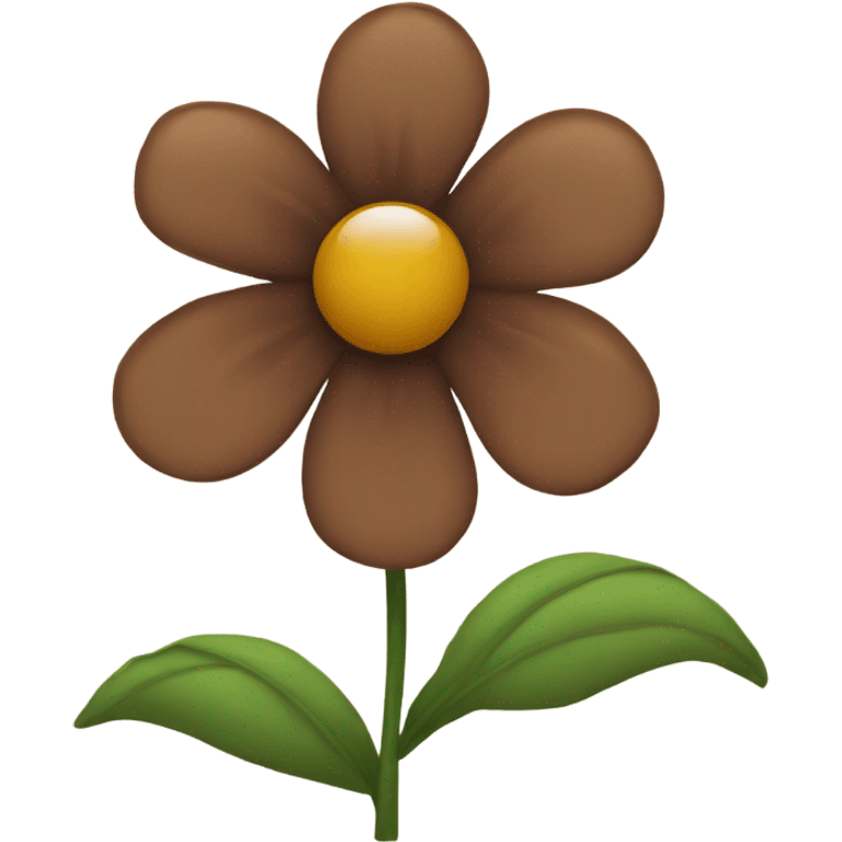 Brown flower emoji