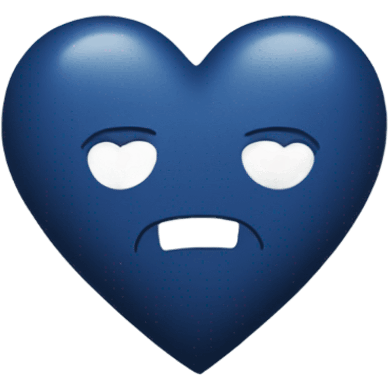 dark blue heart in the clouds emoji