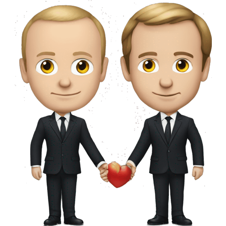 macron on putin's arms emoji