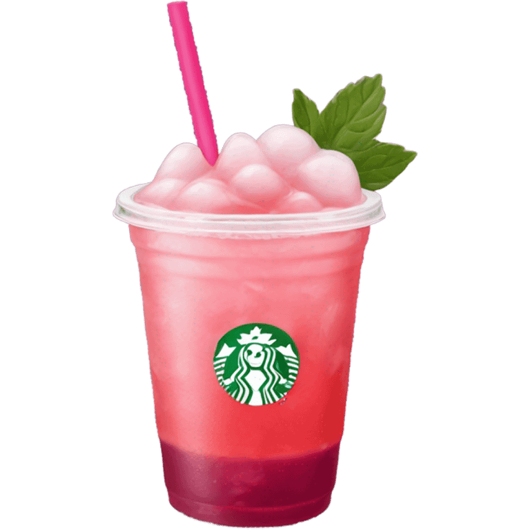 starbucks strawberry açaí lemonade refresher  emoji