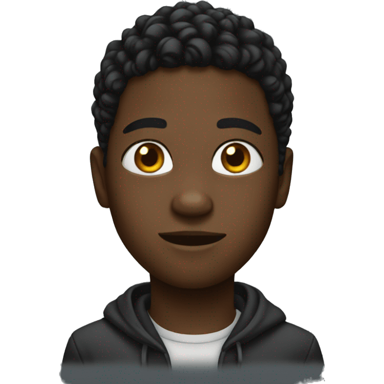 Black kid with twist emoji