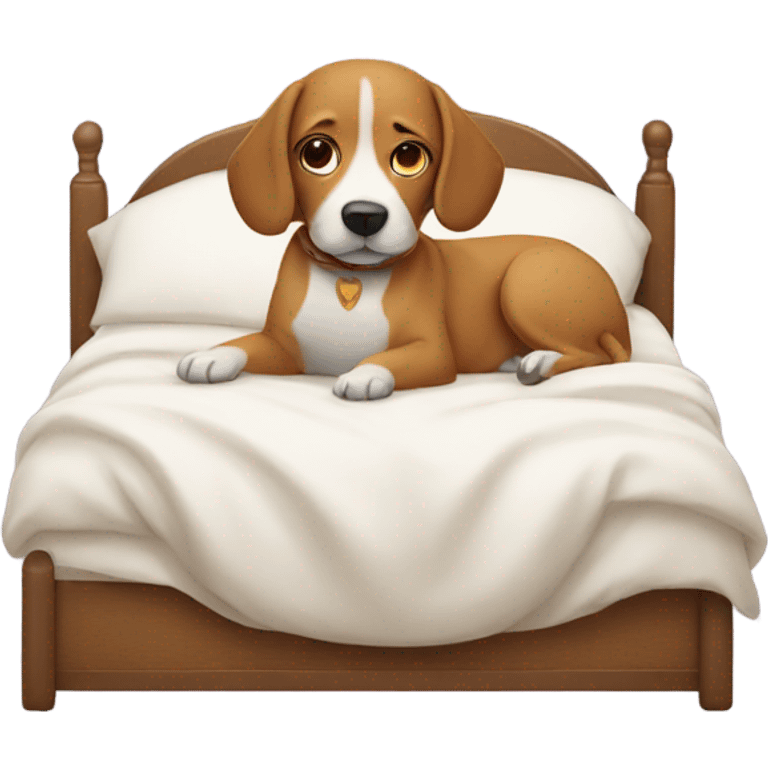 Dog in bed emoji