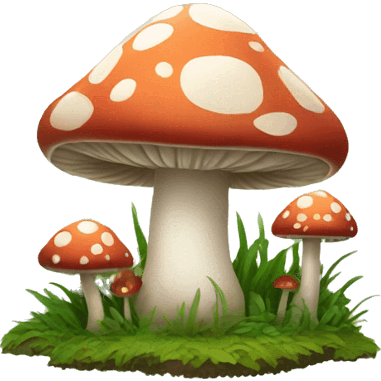 Beautiful mushroom patch emoji