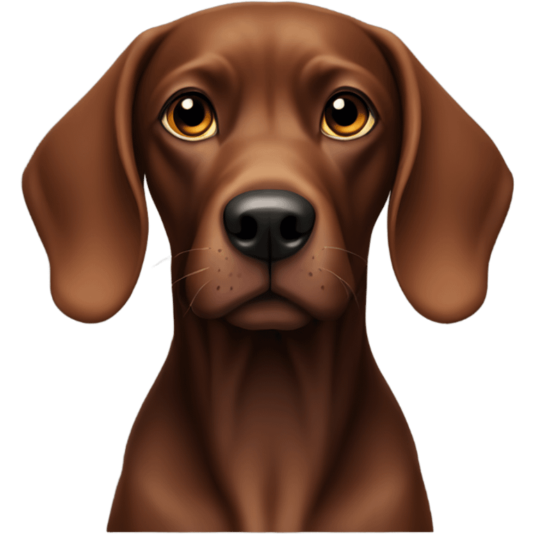 Viszla dog black & brown emoji