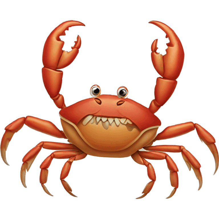 Crab eating a leg emoji