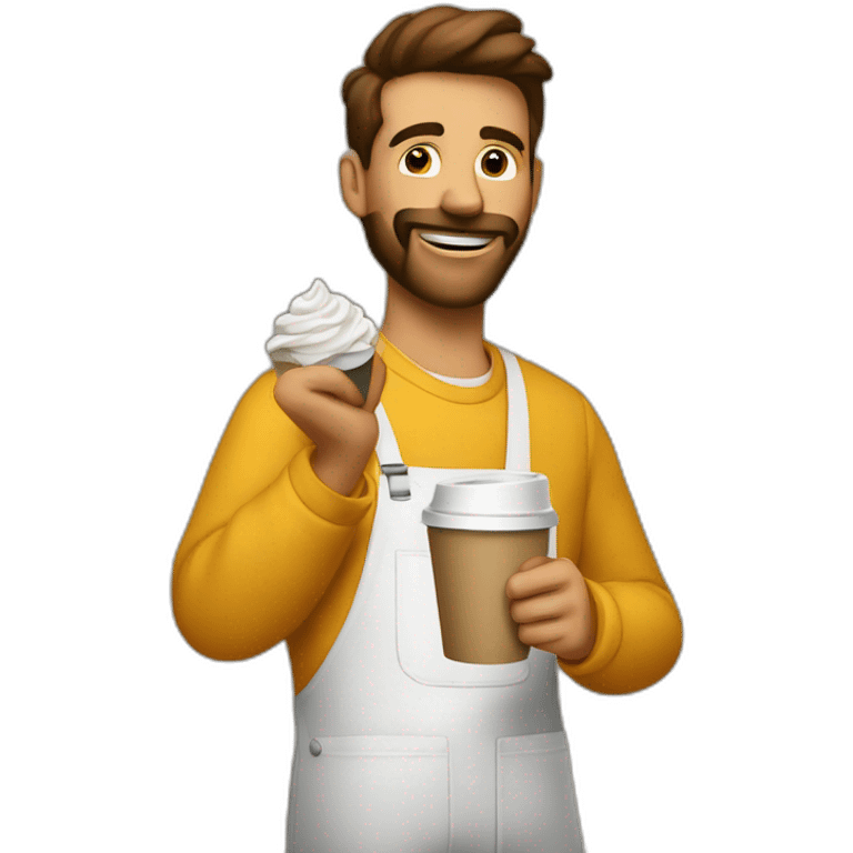 a-painter-with-wallpaper-in-his-right-hand-and-a-coffee-in-his-left-hand emoji