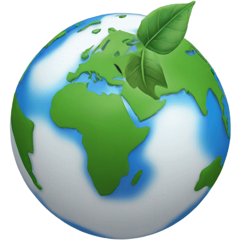 globe with a leaf around it emoji