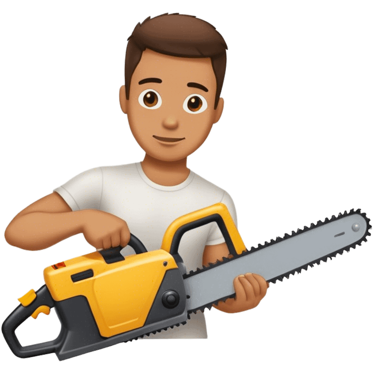 guy holding a traksaw emoji